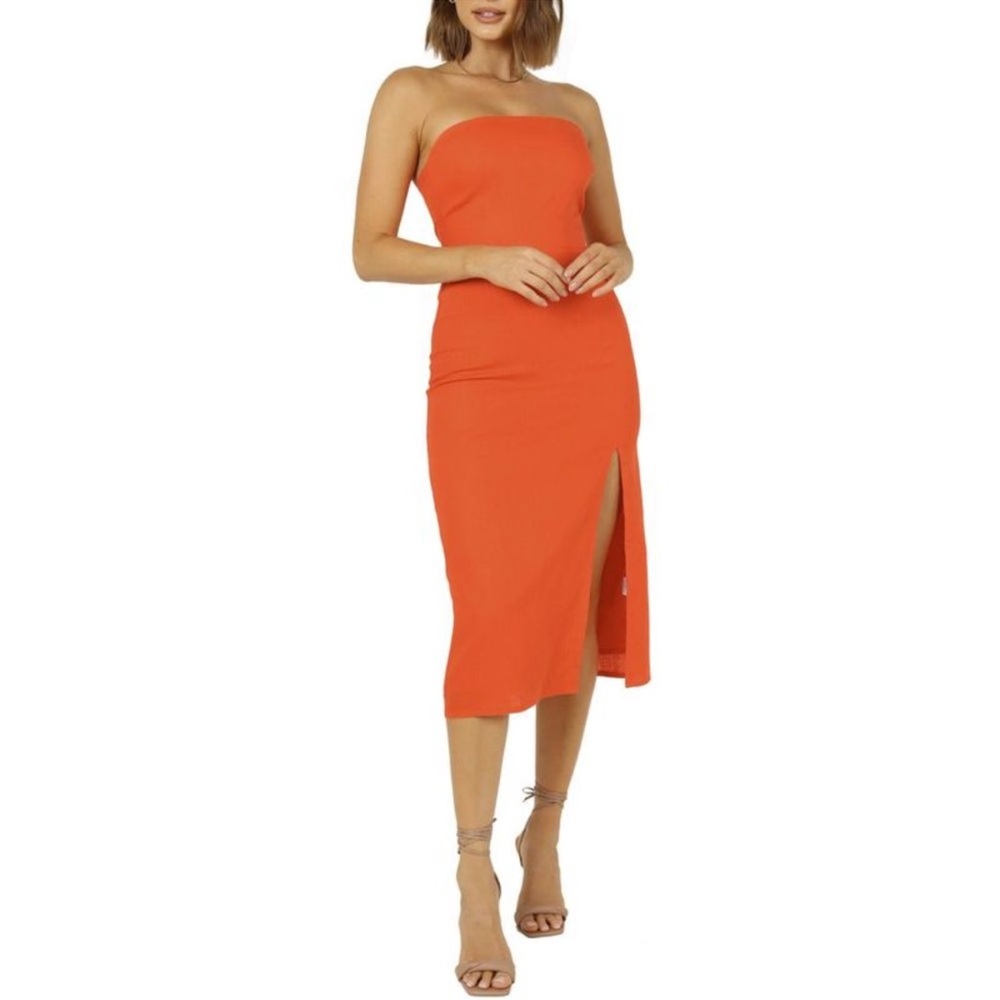 Sndys everyday Leruzi midi strapless dress NWT size large
